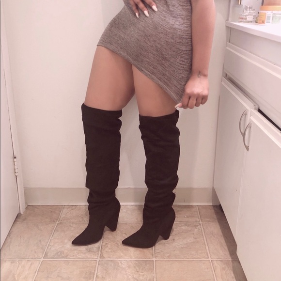 Knee High Faux Suede Boot